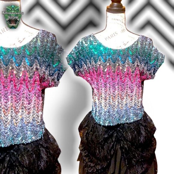 Vintage Sequin Blouse - Picture 2 of 11
